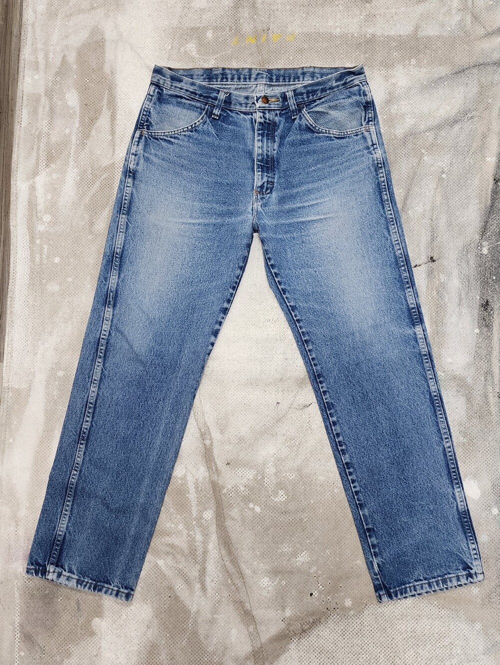 RUSTLER vintage Classic Men’s Light Blue Straight-Leg Jeans